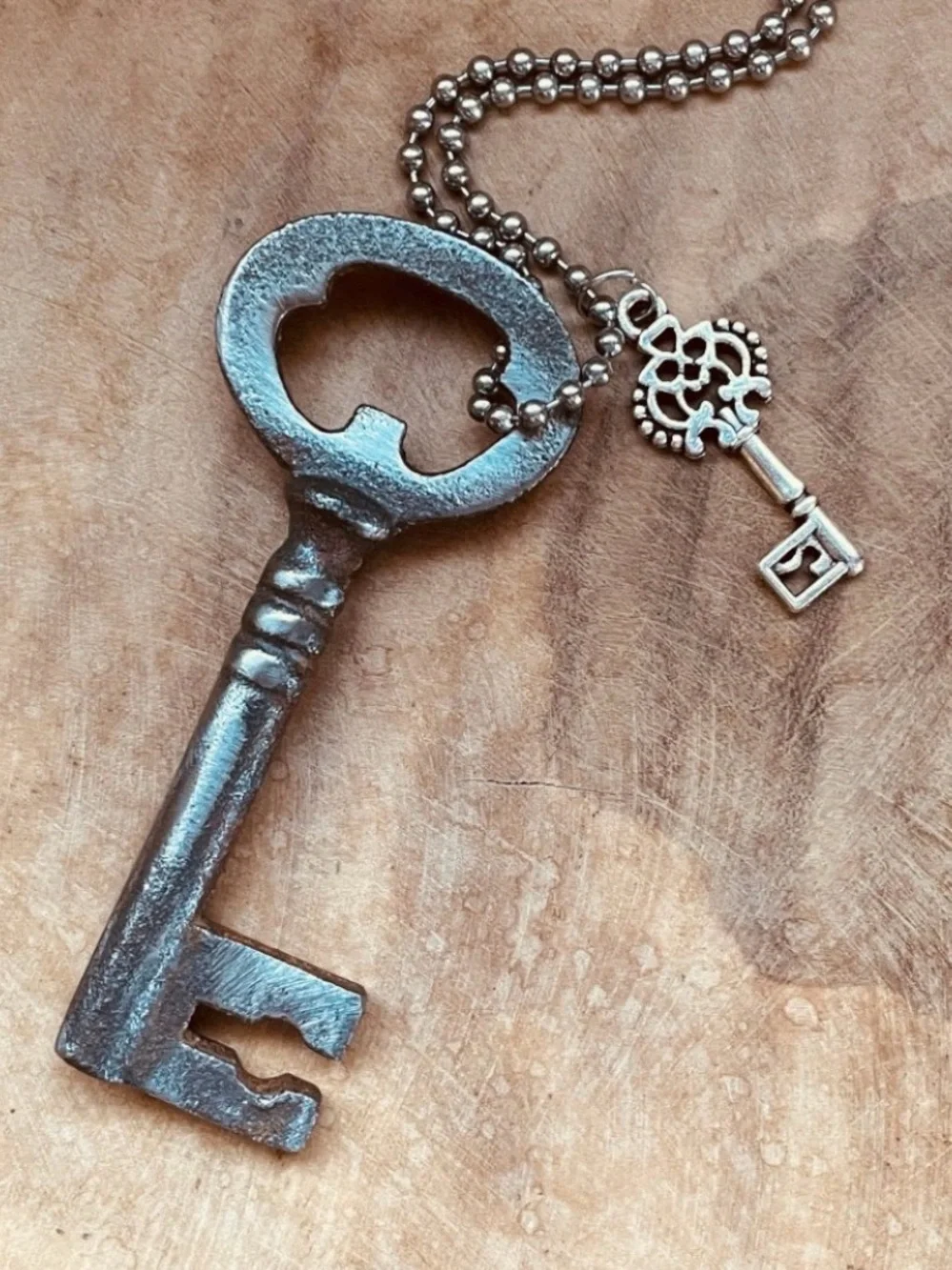 Vintage Skeleton Key Necklace, Authentic Key Jewelry, One of a kind